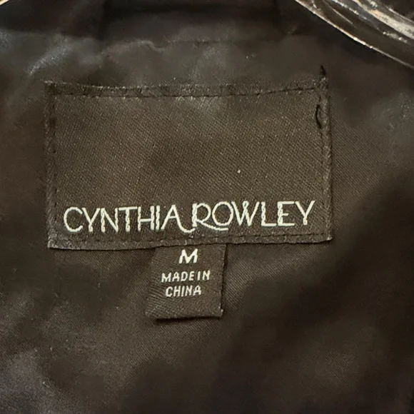 Cynthia Rowley Black Trench Coat with Button Accents - Picture 2 of 6